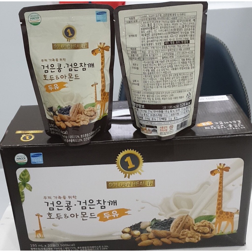 Combo 10 bịch sữa hạt GOLDEN HEALTH 195ml - Hàn Quốc