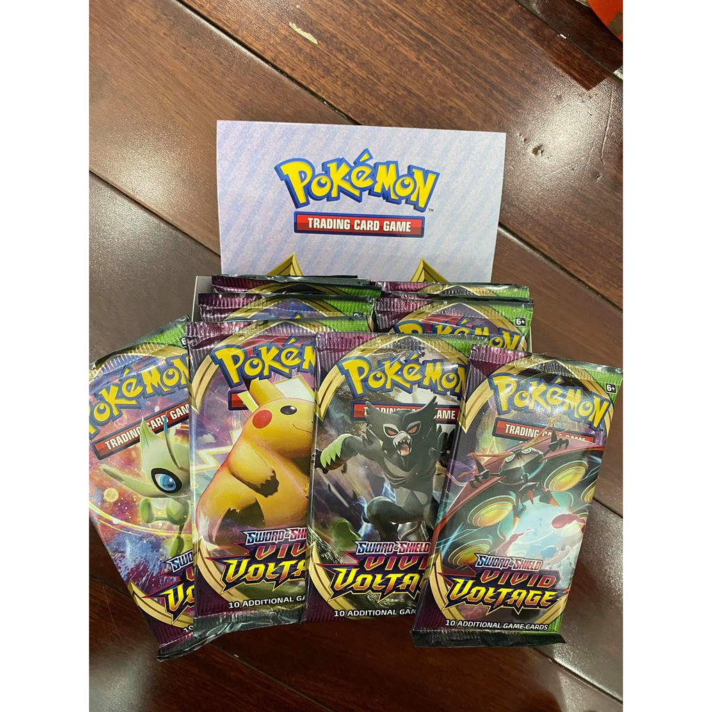 [Mã 12LSSALE giảm 100% đơn 50k] Pack Lẻ Thẻ Bài Pokemon TCG Sword & Shield Vivid Voltage Chính Hãng Mới 100%