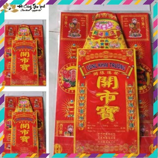 Bộ giấy cúng khai trương - có hướng dẫn cúng