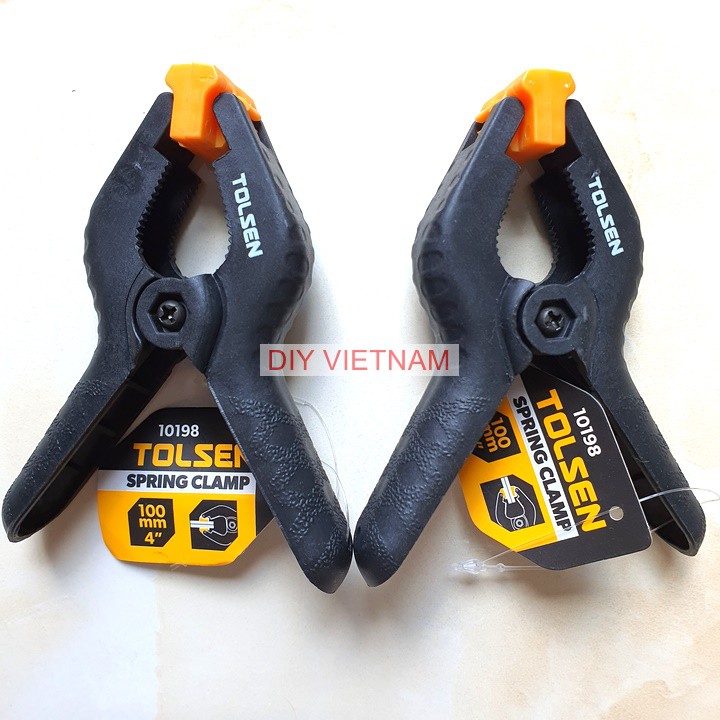 Kẹp gỗ lò xo hãng TOLSEN 10198 cao cấp cỡ 4 inch (100mm), Bảo hành 12 tháng Kouritsu Official Store