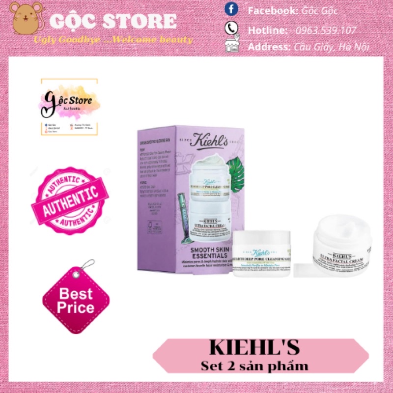 SET KIEHLS_KEM DƯỠNG + MẶT NẠ ĐẤT SÉT