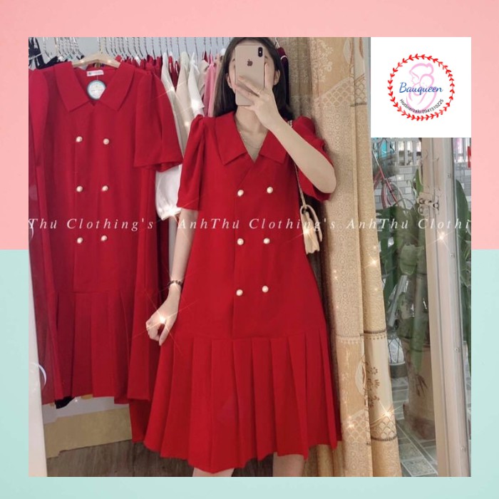 Đầm bầu công sở thiết kế dáng suông đẹp chất lụa thái cao cấp freesize từ 45-70kg maternity dress