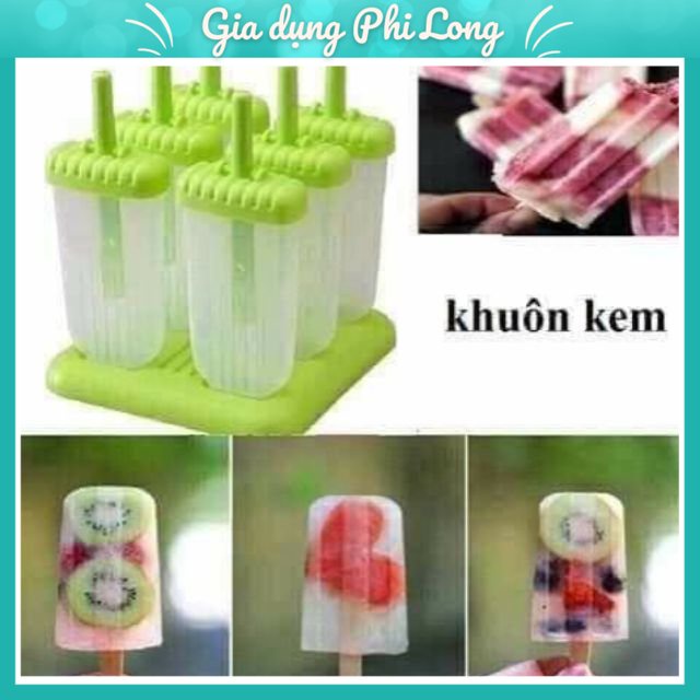 (SALE GIÁ SỐC) Combo 10 khuôn kem dẹt tiện lợi(sỉ 17k/bộ 6 que)