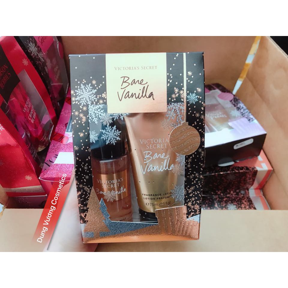 Set Xịt Thơm và Dưỡng Thể VICTORIA'S SECRET CRIMSON BERRIES FRAGRANCE MIST & LOTION | Thế Giới Skin Care
