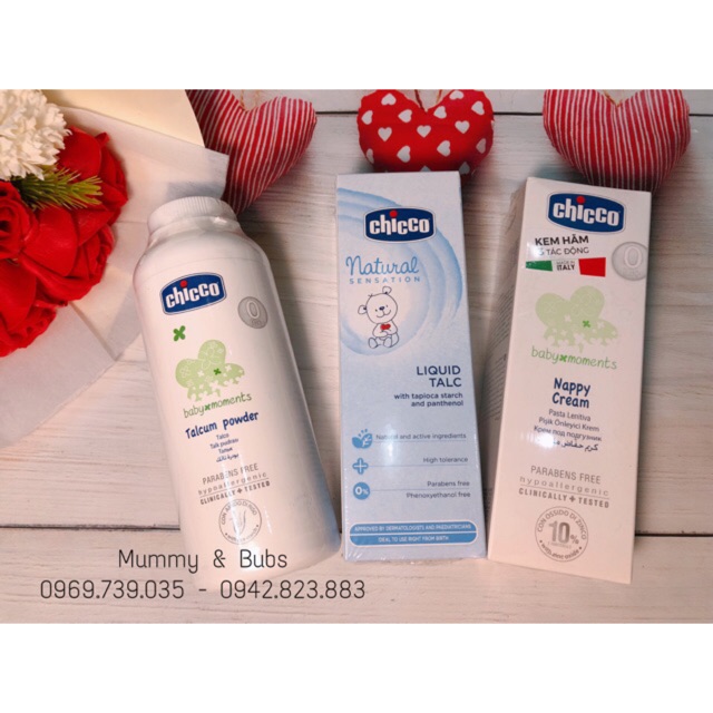 PHẤN RÔM TINH BỘT GẠO CHICCO / PHẤN RÔM NƯỚC CHICCO