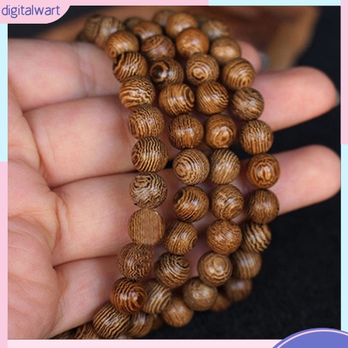 Vòng chuỗi đeo tay hạt bằng gỗ 8mm phong cách thời trang cao cấp cho nam và nữ