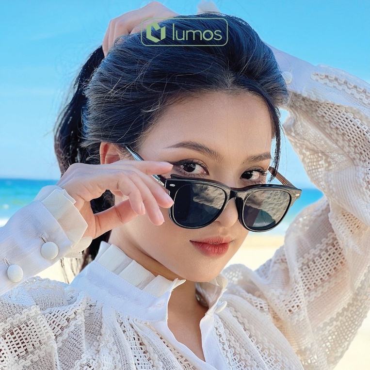 Gọng kính cận râm Lumos 2in1 thời trang nam nữ thiết kế cá tính chống tia UV đa năng 8192
