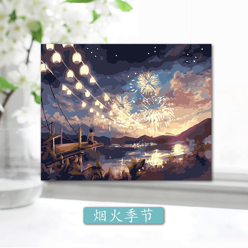 【Spot Hot Sale】40x50cm DIY Digital Oil Painting Handmade Painting Good-looking and Practical Living Room Hand-painted Oil Painting Decorative Painting