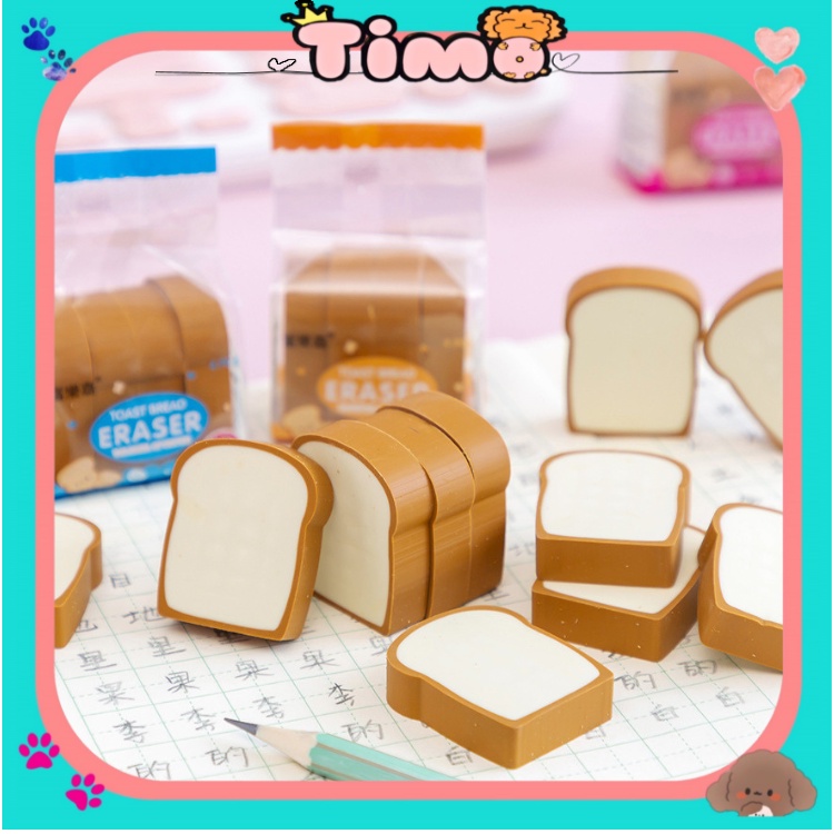 Gôm Tẩy Cute Bút Chì Hình Bánh Sandwich Văn Phòng Phẩm Độc Đáo VPK2
