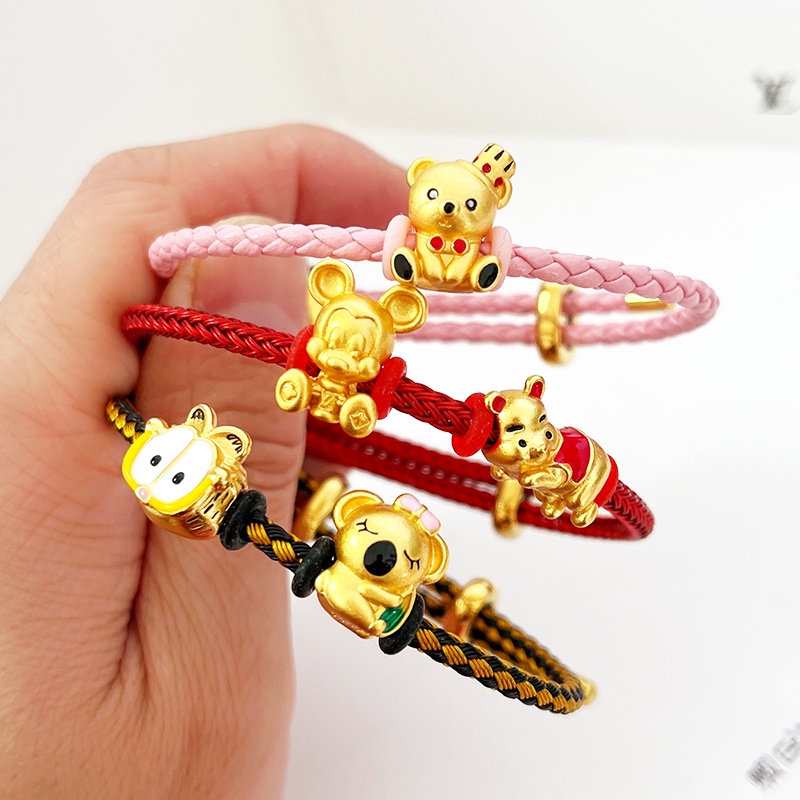 Hạt Xỏ Vòng Tay Trang Sức Hoạt Hình Garfield Gấu Chuột Mickey Thỏ Đáng Yêu