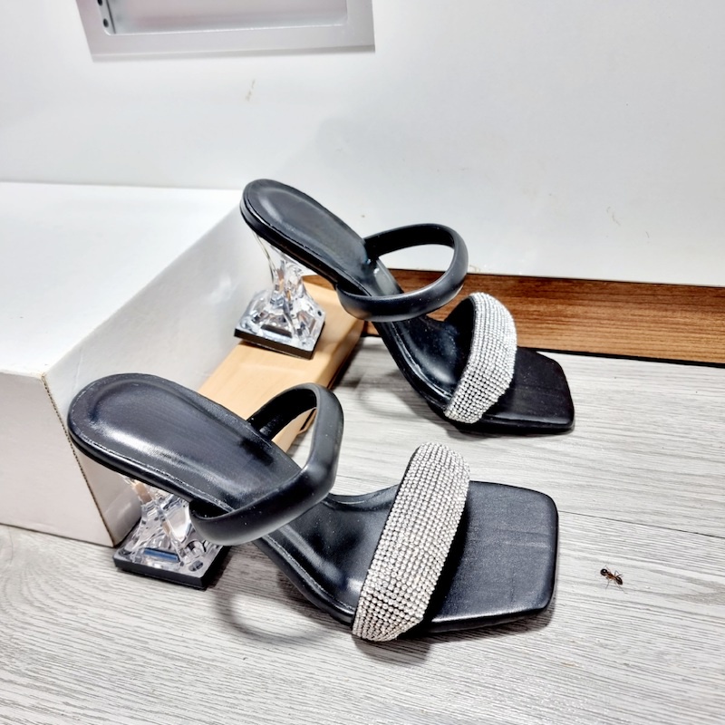 Dép Cao Gót Nữ 5 Phân Gót Trong Siêu Xinh - MS 130