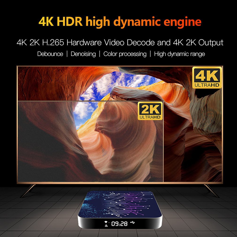 TV BOX Android 10 Đầu phát mạng 4k HD 2 + 16G / 4 + 32G