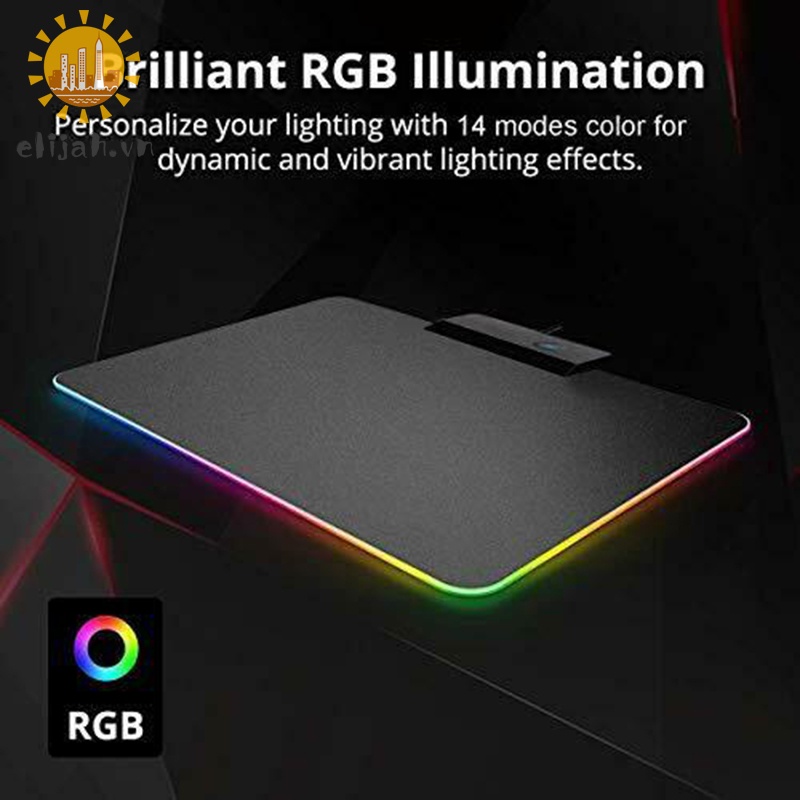 RGB Gaming Mouse Pad Large Mouse Pad Gamer LED Computer Mouse Keyboard Mat with Backlight