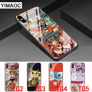 Ốp Điện Thoại Kính Cường Lực Hình Sư Tử Năm Mới 91T Cho Xiaomi Redmi Note 5 6 7 8 9 Pro 8T