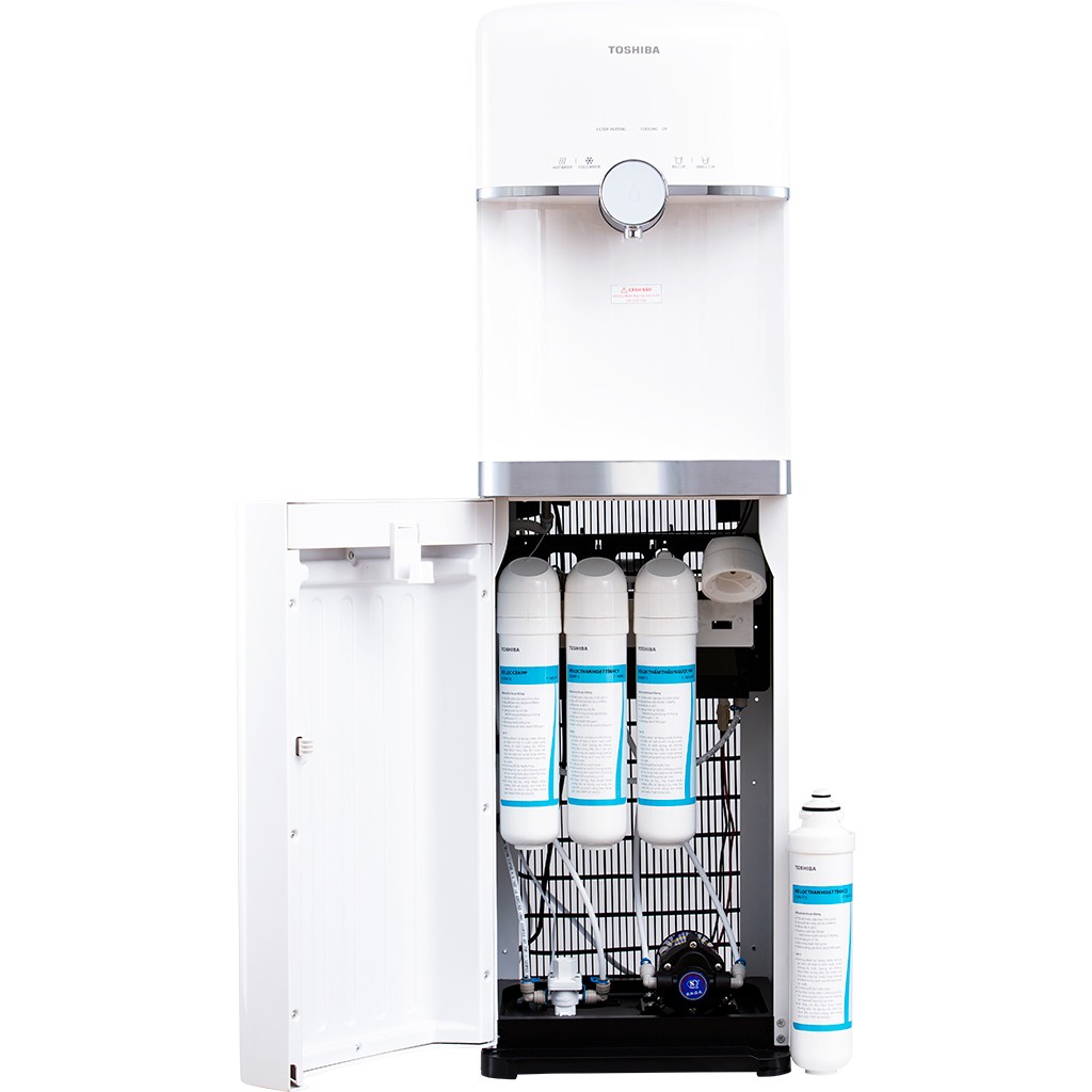 Máy lọc nước Toshiba RO nóng lạnh TWP-W1643SV(W) hệ 4 lõi điều khiển cảm ứng màu trắng - Bảo hành hãng 12 tháng
