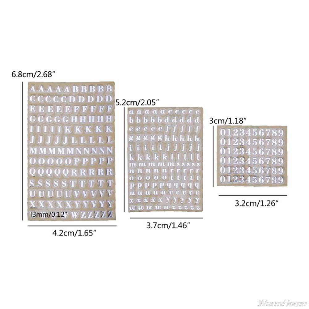 Miếng Dán Số AUGUSTINA Trang Trí Sổ Lưu Niệm|Miếng Dán Chữ Tiếng Anh Chất Liệu Epoxy Resin