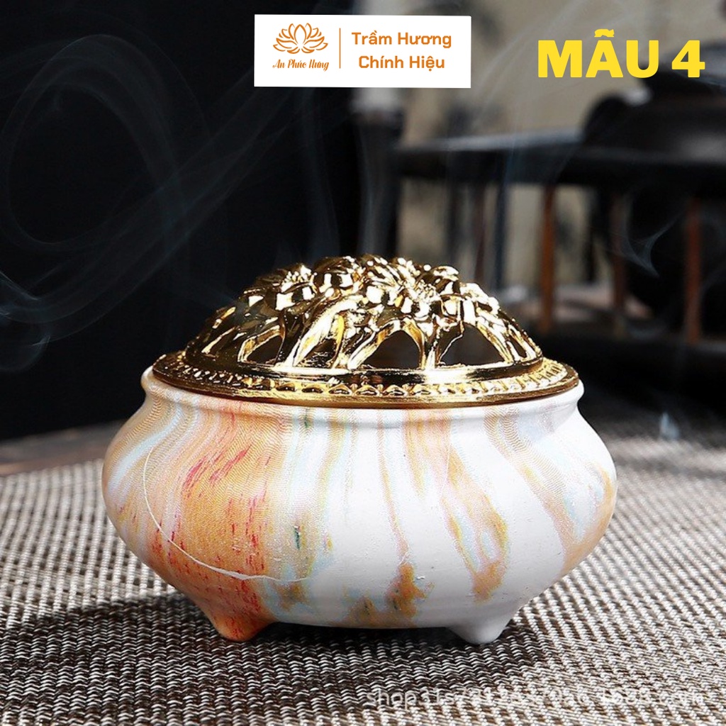 Lư - Lư đốt trầm hàng chuẩn gốm sứ bát tràng.