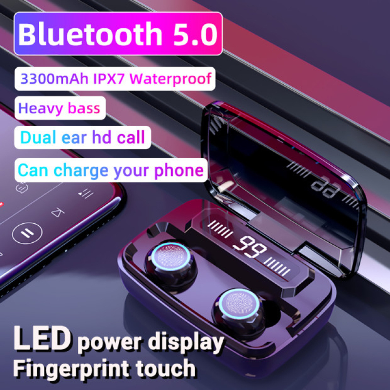 Bộ Tai Nghe Bluetooth 5.0 M11 / M12 Hỗ Trợ Điều Khiển Tai Nghe Bluetooth 8d L21 I7S I9 F9 Xiaomi Huawei Samsung Vivo Oppo