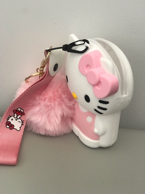 Móc khoá ,móc treo túi silicon hình hello kitty