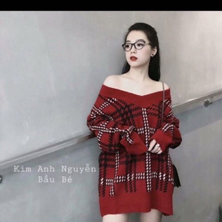 Combo Áo len kẻ đỏ hàng đẹp