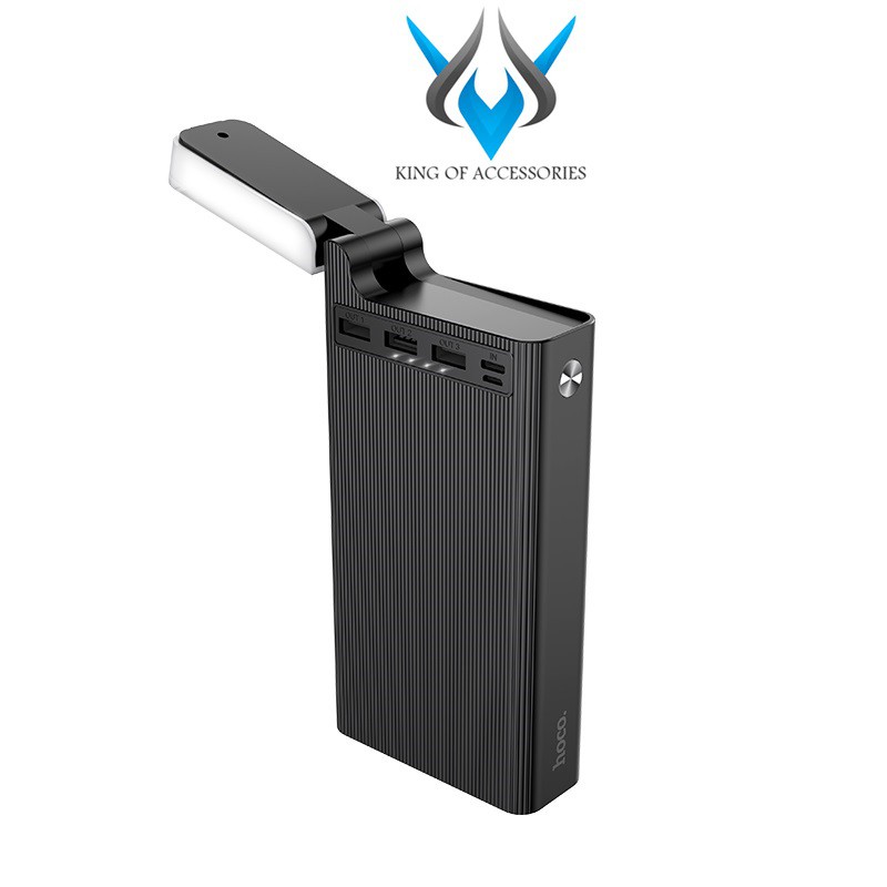 Pin sạc dự phòng Hoco J62 Jove 30000mAh 2 cổng input, 3 cổng output, tích hợp đèn pin siêu sáng - Hàng chính hãng