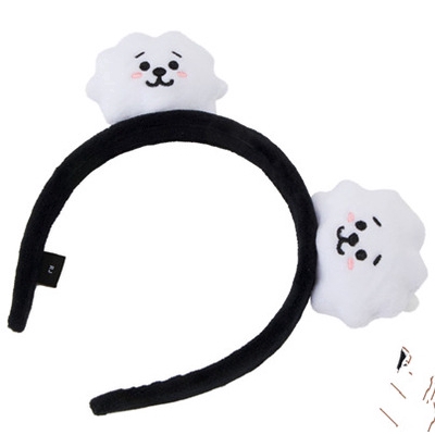 Army BTS hairband new store special bullet proof youth group cute headband Plush Doll hairband hairband hair ornament cleansing headband bt21 cartoon girl Lori