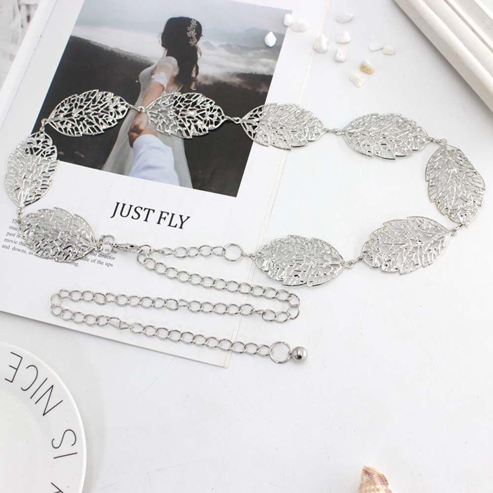 Thắt Lưng Dây Xích Bằng Kim Loại Đơn Giản Cho Nữ