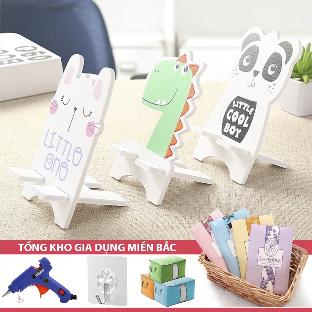 [Tổng Kho Sỉ] Giá Đỡ Điện Thoại Để Bàn T6 CON VẬT Đáng Yêu Cute - Con Thú Chất Liệu Gỗ