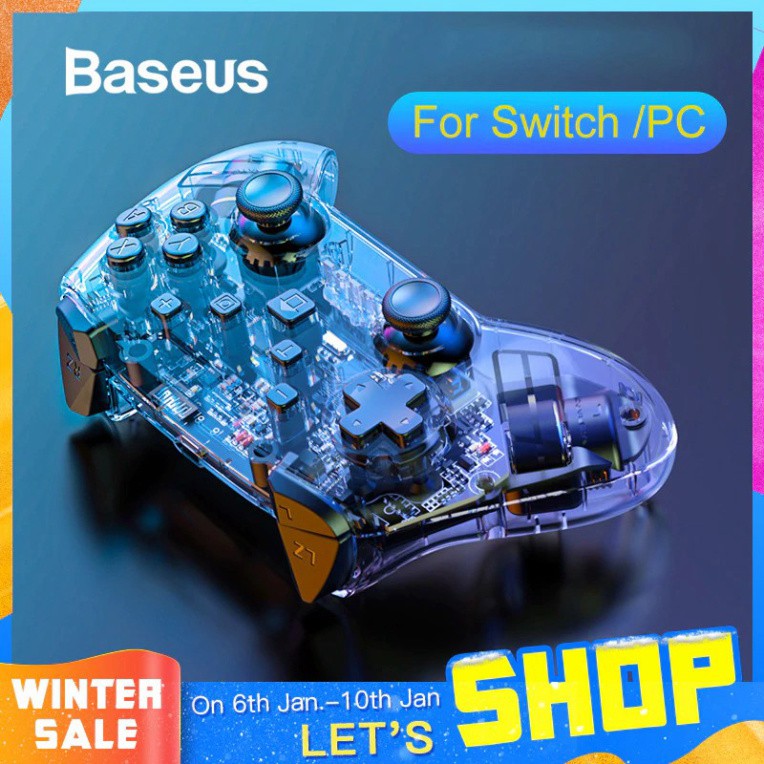 Tay cầm chơi game Baseus Gamo kết nối không dây , cảm biến chuyển động và rung 4D cho PC và Nitendo Switch