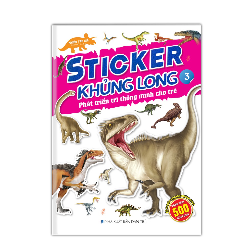 Sách - Sticker khủng long: Phát triển trí thông minh cho trẻ 3 (8 trang sticker dán hình) | WebRaoVat - webraovat.net.vn