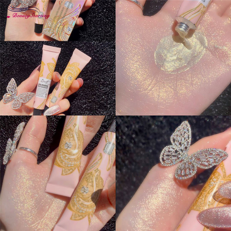 (hàng Mới Về) Kem Bắt Sáng Dạng Lỏng Chống Thấm Nước Màu Vàng Đồng Sáng Bóng | BigBuy360 - bigbuy360.vn