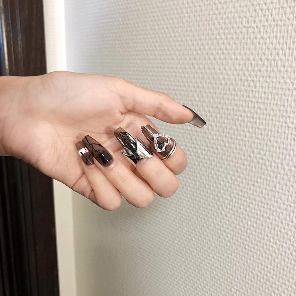 Nhẫn MOCHO Trang Trí Móng Nghệ Thuật Cho Nữ|Vỏ Bọc Bảo Vệ Ngón Tay Bằng Kim Loại Cho Nữ