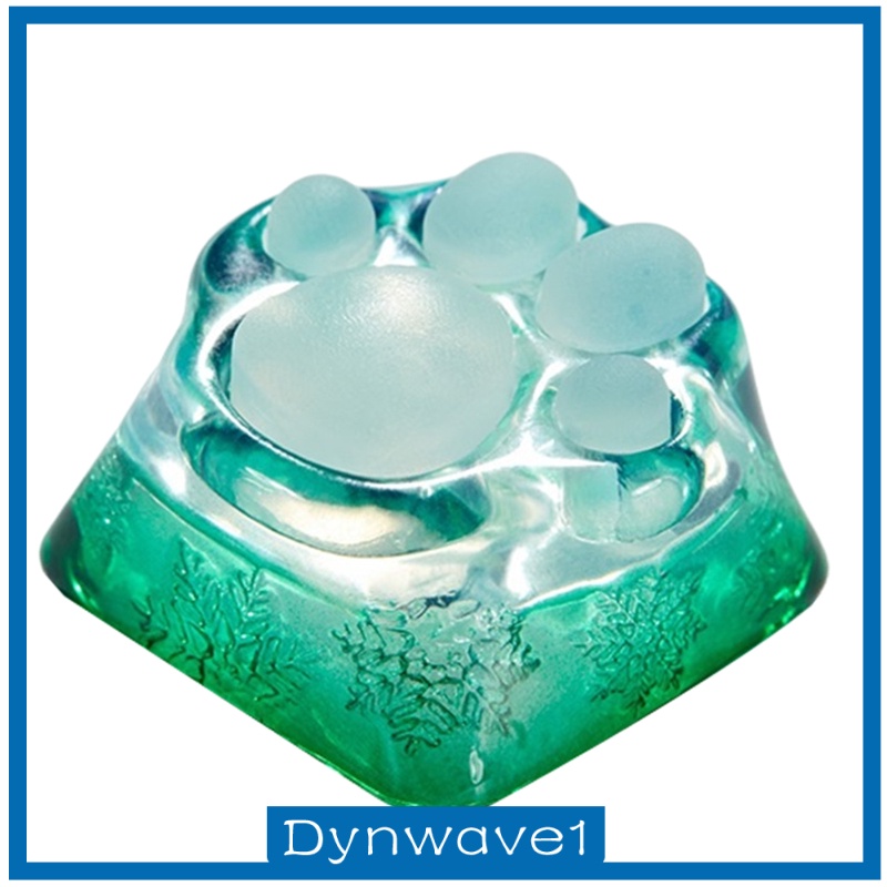 [DYNWAVE1] 3D Clear Resin Cat Paw Mechanical Keyboard Keycap for Cherry MX Spare Parts