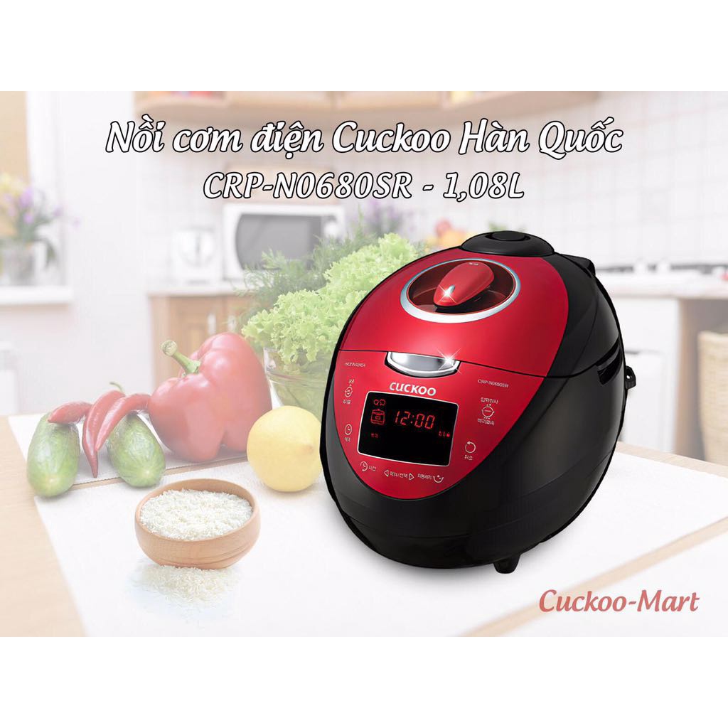 Nồi cơm áp suất điện tử Cuckoo CRP-N0680SR, hàng nội địa Hàn Quốc