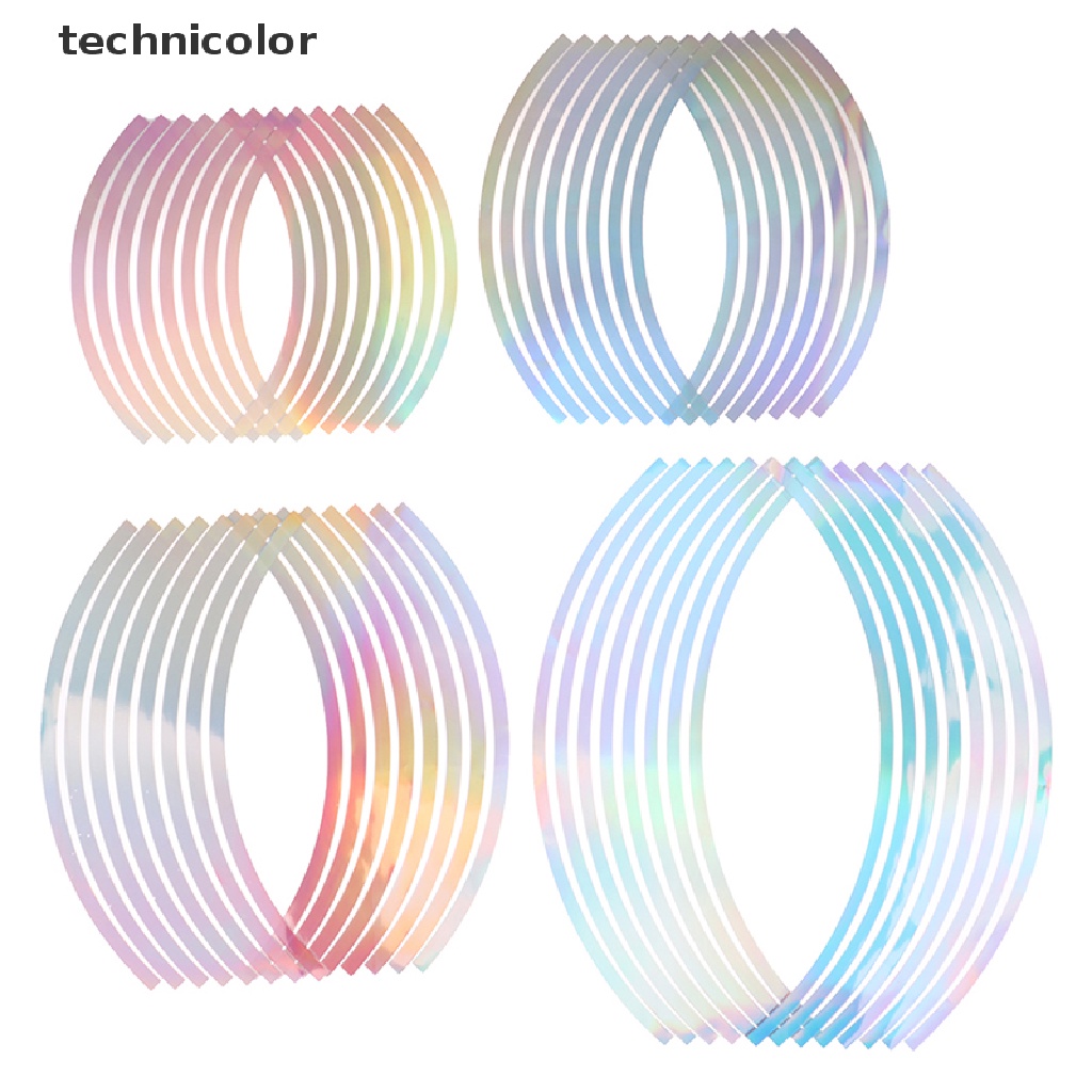 Miếng dán vành bánh xe phản quang 10/12/14/18&quot; trang trí nhiều màu sắc