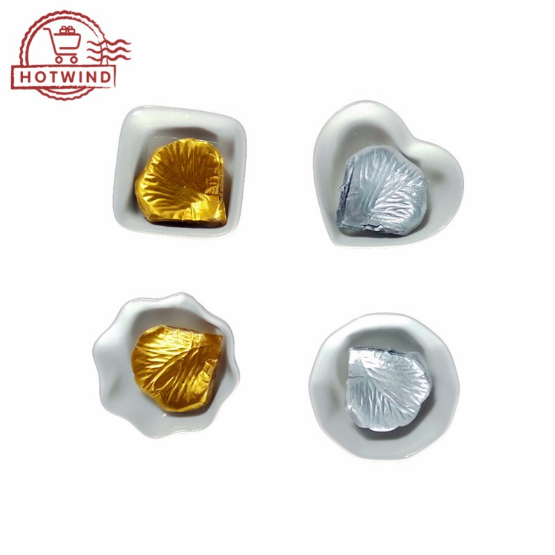 Bộ 100 cái cái hoa mạ vàng/ bạc 5x5cm trang trí tiệc cưới