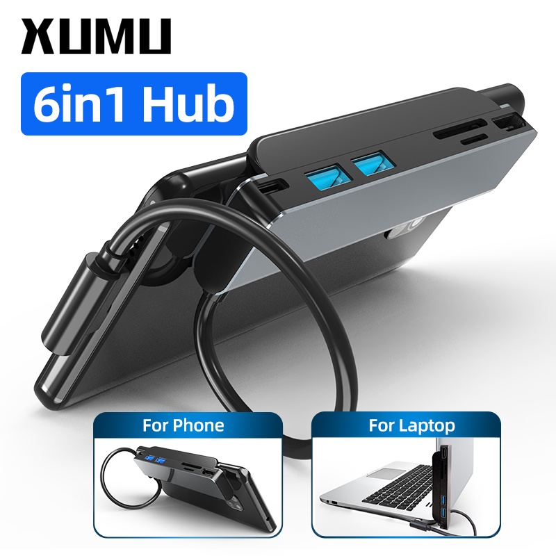 Bộ Chuyển Đổi 6 Trong 1 Usb C Sang Usb 3.0 Hdmi Cho Ipad Pro M1 12.9 11 2021 2020 2018 Type C Pd Sd Tf Usb-C