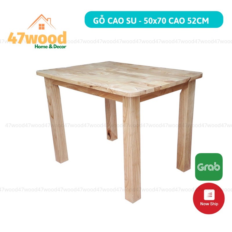 BÀN GỖ ĐA NĂNG KÍCH THƯỚC 50x70CM CAO 52CM 47wOOD