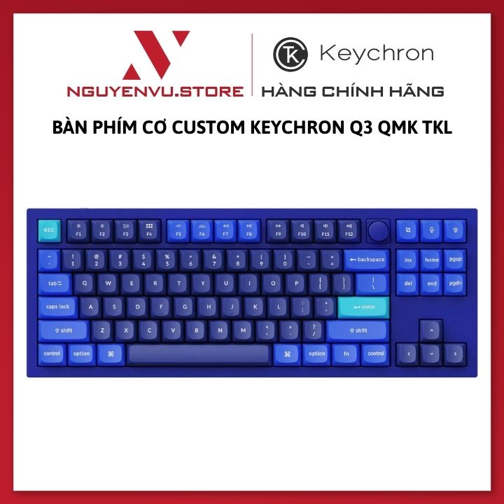 Bàn phím cơ Custom Keychron Q3 QMK TKL - Hàng Chính Hãng