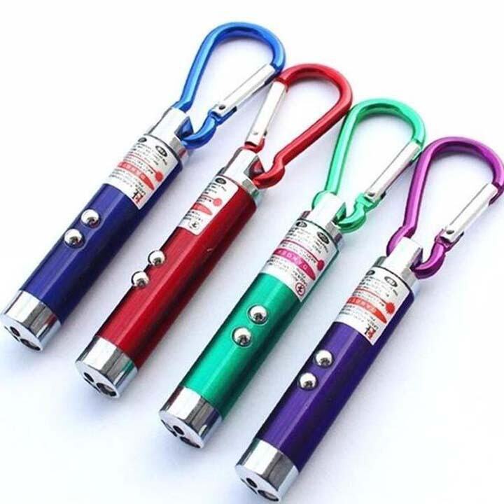 Đèn Laser 4 chức năng( đèn pin, tia laser,rọi tiền giả,móc khóa) kèm 3 pin