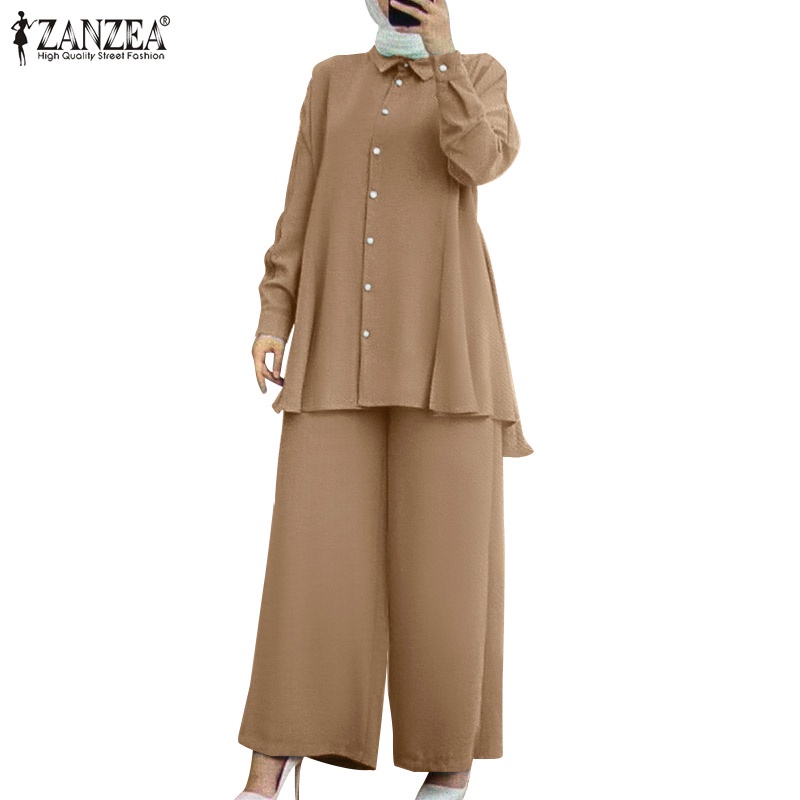 Zanzea Set Quần Dài Và Áo Thun Cộc Tay Thời Trang Nữ