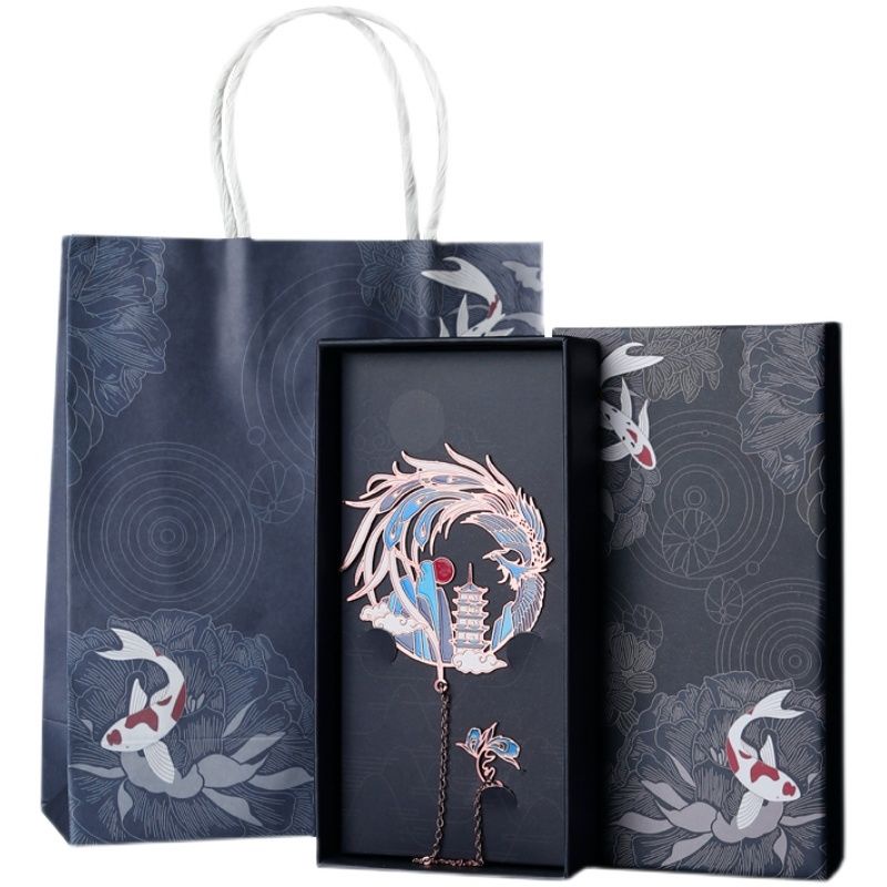 Thẻ Đánh Dấu Trang Sách Bằng Kim Loại Phong Cách Trung Hoa Cổ Điển