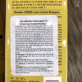 Dầu gội kích thích mọc tóc Orzen Obsidian 320ml