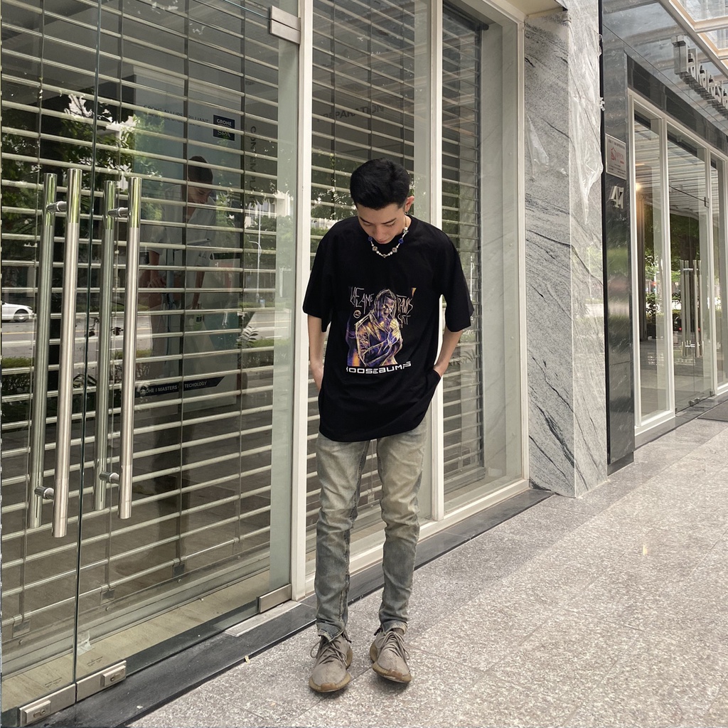 Quần jean nam cao cấp streetwear AMA màu xanh wash bụi form slimfit chất jean co giãn, thoải mái.
