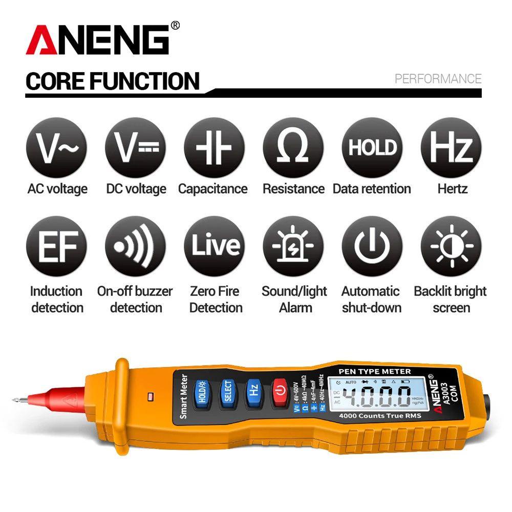 JANE Vạn Năng Kế Kỹ Thuật Số Thông Minh Độ Chính Xác Cao 4000 Số AC / DC Chuyên Nghiệp 4000 Counts