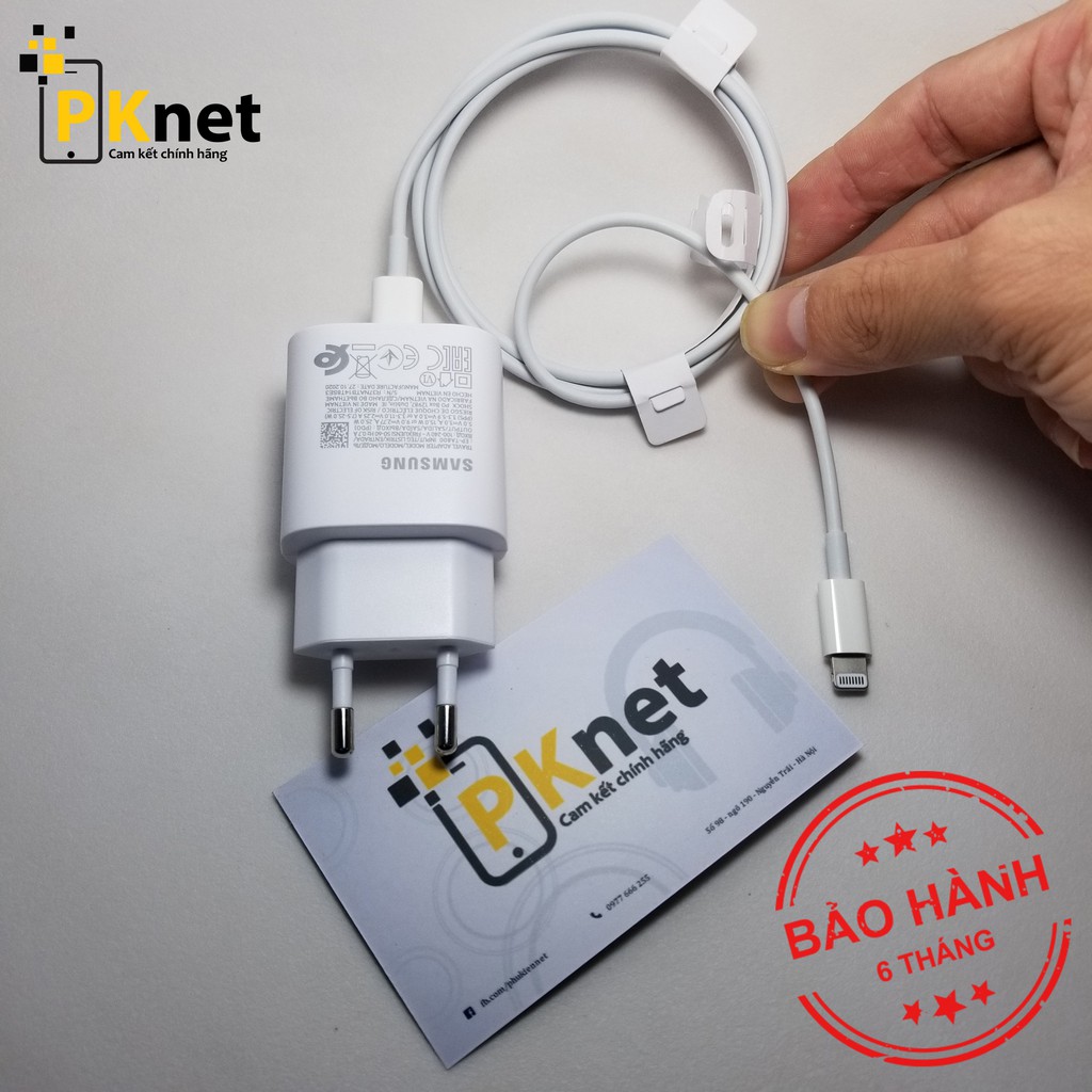 Sạc nhanh iPhone - Combo Cáp Type C to Lightning Apple và củ sạc 25W Samsung chính hãng [Gía tốt, sạc nhanh cho Iphone]