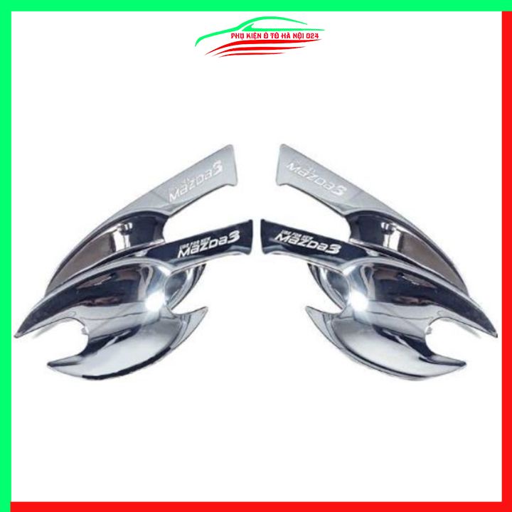Ốp tay hõm mạ crom Mazda 3 2020-2023 sáng bóng chống trầy bảo vệ cửa xe ô tô