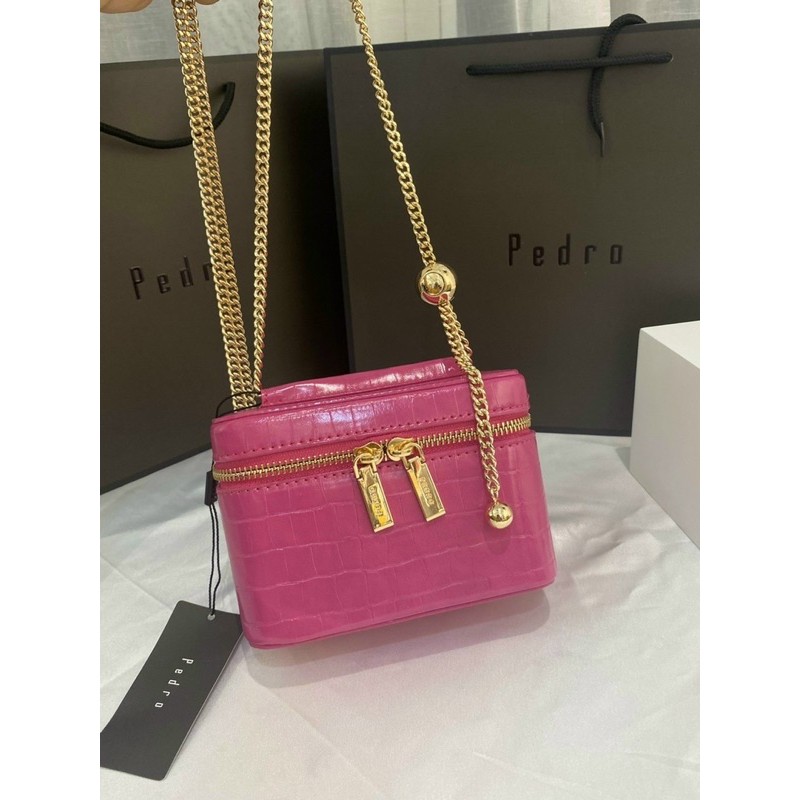 Túi p.e.d.rio hộp vanity da vân Pinky | BigBuy360 - bigbuy360.vn