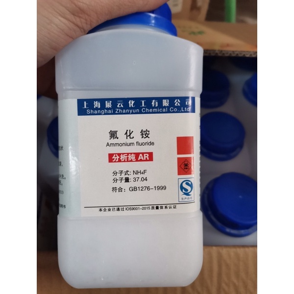 Hoá chất NH4F Ammonium fluoride CAS 12125-01-8 H4FN lọ 250g amoni florua