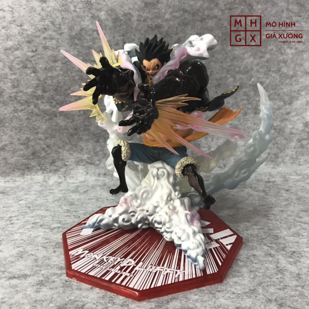 Mô hình One Piece Luffy gear 4 fzero haki cao 19cm trạng thái chiến đấu  , figure mô hình anmie one piece luffy